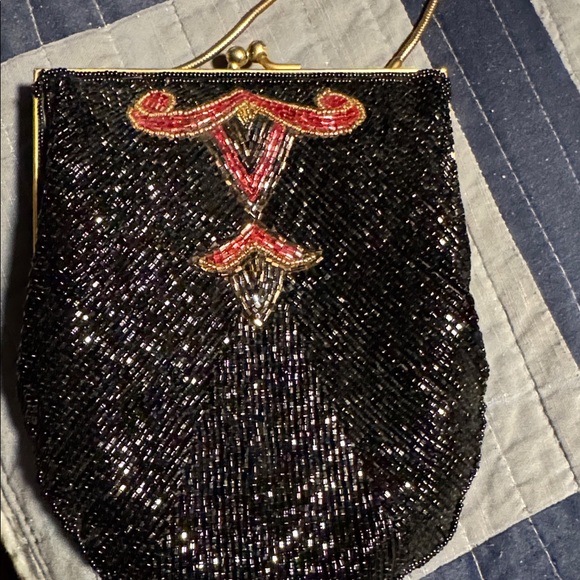 Vintage Andre Cellini Beaded Black Evening Bag - Picture 5 of 12